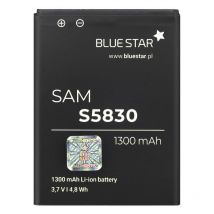 Akku Ersatz kompatibel mit Samsung S5830 Galaxy Ace 1300 mAh Austausch Batterie Accu EB494358VU - Bluestar