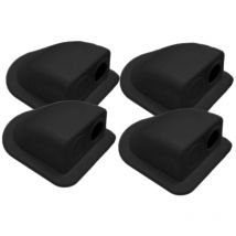 Blugy - Pasacables para panel solar, negro, 4 unidades