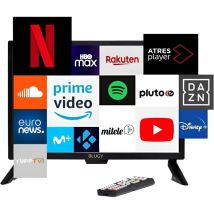 Télévision Smart Tv 21.5' Led Hd, 12v, 1920x1080 Pixels, Tv De Voyage Idéale Pour Véhicules, Caravanes, Camions, Bateau, Haut-parleur Intégré Disney+ 