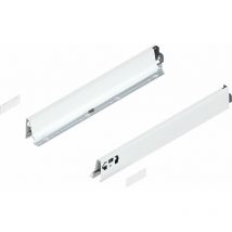 Tandembox antaro n Schubladenschienen-Set 1 Paar, 30kg 450mm Vollauszug otion, seidenweiß - Blum