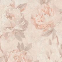 Blumen Tapete Profhome 791672 Heißgeprägte Vliestapete Leicht Strukturiert Mit Floralen Ornamenten Matt Rosa Alt-rosa Grau-beige Creme-weiß 5,33 M2