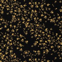 Blumen Tapete Profhome 935854 Vliestapete leicht strukturiert mit floralen Ornamenten glänzend schwarz gold 7,035 m2