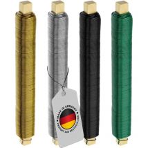 Bindedraht verzinkt Blumendraht Wickeldraht Floristendraht 35m Farbe gold, silber, schwarz,
