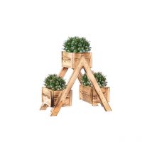 Springos - Blumenkasten aus Holz für den Balkon mit Sonneneinstrahlung