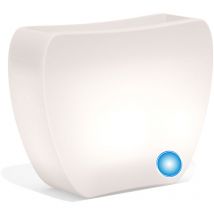 Blumenkübel Led 57X31 cm 80 Höhe mod. Heart Led 30 mit Blaue Lampe