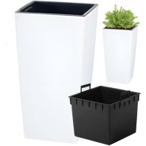 Urbi Durs265 Hoher Blumentopf Mit Einsatz Weiß