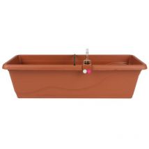 Blumenkasten terrakotta 59cm Balkonkasten Pflanzkasten Blumentopf Bewässerung