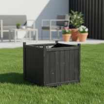 Blumenkübel Holz Pflanzkasten Blumentrog Blumentopf Blumenkübel schwarz