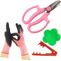 Blumenschere, Rosenschäler, Dornenentferner, Gartenhandschuhe, Handgartengeräte-sets