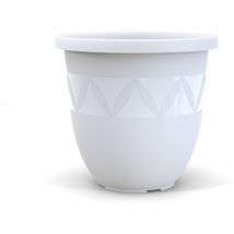 Blumentopf Capri ø 35x30 cm Weiß - Pflanzkübel Übertopf Pflanztopf - Plastard