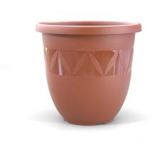 Plastard Blumentopf Capri Ø 30x25 cm Terrakotta - Pflanzkübel Übertopf Pflanztopf