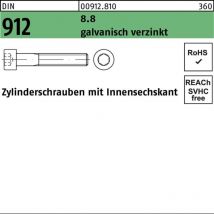 No Brand - Zylinderschraube din 912 m.Innensechskant m 22 x 80 8.8 galvanisch verzinkt