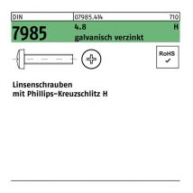 No Brand - Linsenschraube din 7985 m.Kreuzschlitz-PH m 8 x 16 -h 4.8 galvanisch verzinkt