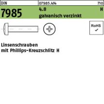 Linsenschraube din 7985 m.Kreuzschlitz-PH m 2,5 x 10 -h 4.8 galvanisch verzinkt