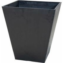 Blumentopf Mega Collections Ecostone Square Schwarz Noir Kunststoff Recycelter 42 X 46 X 42 Cm 43 X 43 X 74 Cm 41 X 45 Cm