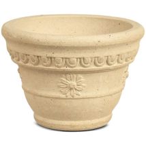 Yose Life Blumentopf Übertopf 18,5cm Durchmesser, 12,5cm Höhe Mit Abflussloch Weiß