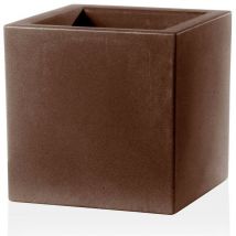 Teraplast - Eckiger bronze blumentopf 40x40 cm h 40 mod. Schio cubo
