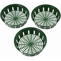 Blumenzwiebel-Pflanzenschale 3er Set rund – Kunststoff – grün – witterungsbeständig – stapelbar