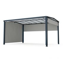 Blumfeldt Pergola 3x4 M, Überdachung Mit Polycarbonatdach & Einziehbaren Seitenwänden, Pulverbeschichteter Aluminiumrahmen, Wetterfest & Stabil, 