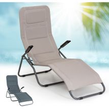 Blumfeldt - Bain de Soleil, Transat Jardin Exterieur, Chaise Longue de Jardin en Polyester, Imperméable, Chaise Longue Pliante, Confortable, Séchage