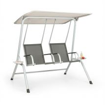 Bel Air Duo Swing Balancelle de jardin pour 2 personnes - gris & crème