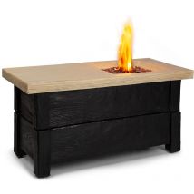 Blumfeldt - Corinth Gas-Feuerstelle, Heizstrahler & Feuerstellen 40.000BTU/13kW, Feuerstelle mit Abdeckung, Heizstrahler Gas, Edelstahlbrenner ,