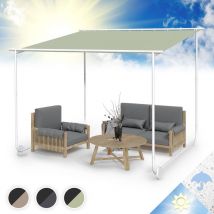 Blumfeldt - Pergola, Metall Pavillon mit Polyester Schiebedach und Bodenrollen, Sonnensegel mit Gestell, Mobile Überdachung Freistehend, Sonnenschutz