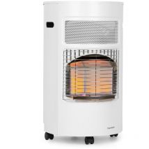 Blumfeldt - Bonaparte Radiateur à gaz 4200W allumage électrique Chauffage extérieur à roulettes Chauffage à gaz Blanc