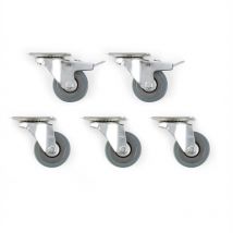 Hiddensee Roulettes avec frein pour cabines de plage 500kg max.