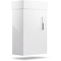 Meuble de salle de bain avec vasque en ceramique 40 cm blanc brillant - armoire de toilette élegante et meuble de rangement - concu pour la cuisine