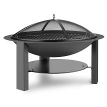 Blum - Braséro feldt Mithras - ø 75cm foyer pare-étincelles - Braséro barbecue - grille barbecue ø 60cm - Braséro extérieur - Noir