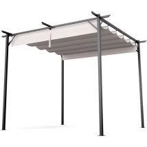 Blumfeldt - Pantheon Robust Pergola : solide pavillon de jardin 3x3 m, étanche & résistant à l'hiver, avec stores, cadre en acier thermolaqué & toit