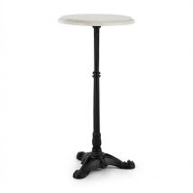 Blumfeldt - Patras-XS Table de bistrot plateau ø 30cm fonte & marbre blanc