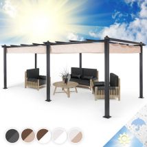 Blumfeldt - Pergola Aluminium 3x6m, Pergola Terrasse, Tonnelle de Jardin avec Toit Rétractable, Kit Pergolas en Métal, Cadre en Aluminium, Protection