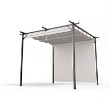 Blumfeldt - Pergola : solide pavillon de jardin 3x3 m, étanche & résistant à l'hiver, avec stores, cadre en acier thermolaqué, toit en polyester