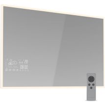 Radiateur infrarouge 500 w – miroir intelligent led, IP44, WiFi & télécommande, température 5-50°C, verrouillage parental, pour salle de bain,