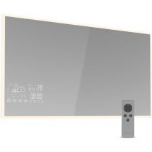 Radiateur Infrarouge 600 w – Miroir intelligent led, IP44, WiFi, 5-50°C, radiateur infrarouge de salle de bain, contrôle par appli & télécommande,