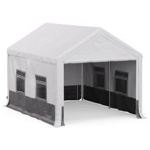 Blumfeldt - serre de jardin Party Haven 3x4 blanc/gris foncé - abri de jardin avec toit en pe 170gr de haute qualite - pergola jardin offrant