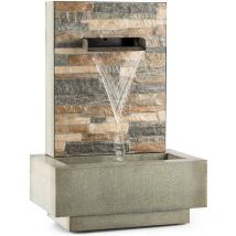 Watergate Grey Edition - Fontaine de jardin décorative , Intérieur et extérieur , Circulation de 1000 L/h , Pompe de 15 w , Métal galvanisé ,