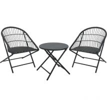 Ambiance - mesita 45 cm &43 2 sillones plegables conjunto , Conjunto mesita 45 cm &43 2 sillones plegablesIdeal para balcón o terrazaTotalmente