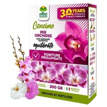 Concime Naturale Biologico, per Orchidee Nutrimento Granulare per Piante Ornamentali in Piena Terra per Interno Esterno x 300 g