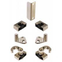 Drehstangenschloss Zubehör Komplett-Set – vernickelt – für Drehstangen 6/5 mm – 29 mm – 55 mm – 76 mm – 95 g