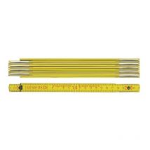 Mètre pliant en bois 1m jaune Hêtre Jaune