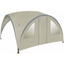 Bo-camp - Pared lateral para carpa de fiestas con puerta ventana beige s Beige