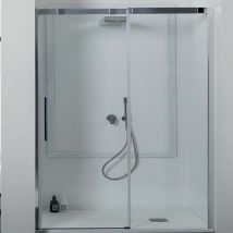 Tamanaco - Box Doccia a Nicchia 135 cm 8PSC15 Porta Scorrevole - Altezza 200 cm - Apertura e Chiusura Soft Close Anticalcare Sgancio Rapido