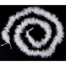 Boa ou guirlande en plumes Blanc 2 m