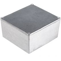 Boîtier RS PRO en Fonte d'aluminium, 120.5 x 120.5 x 59.2mm, Argent IP54, Blindé ( Prix pour 1 )