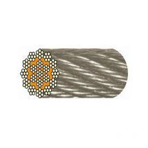 AVB - Bobina de 100 metros de cable de acero antitorsión con 19 hilos de 7 cables de Ø1mm