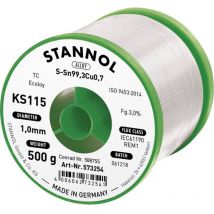 KS115 Stagno senza piombo Bobina Sn99,3Cu0,7 ROM1 500 g 1 mm - Stannol