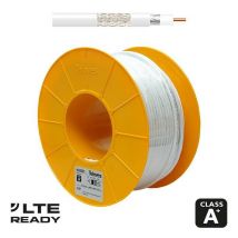 Bobine 100m Câble coaxial TV SK6Fplus BLANC